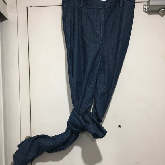 TALBOTS DENIM WIDE LEG PANTS SIZE 8 - Picture 10 of 11